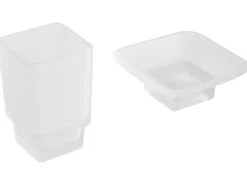 Set di 6 accessori da bagno RIOHACHA con barre e ganci per asciugamani Argento