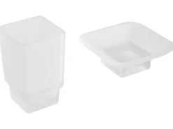 Set di 6 accessori da bagno UVITA con barre e ganci per asciugamani Oro