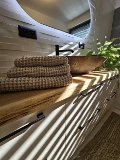 Set di 4 asciugamani AREORA Cotone Beige