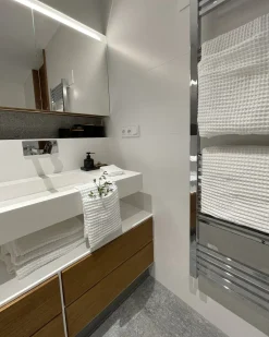 Set di 11 asciugamani AREORA Cotone Bianco