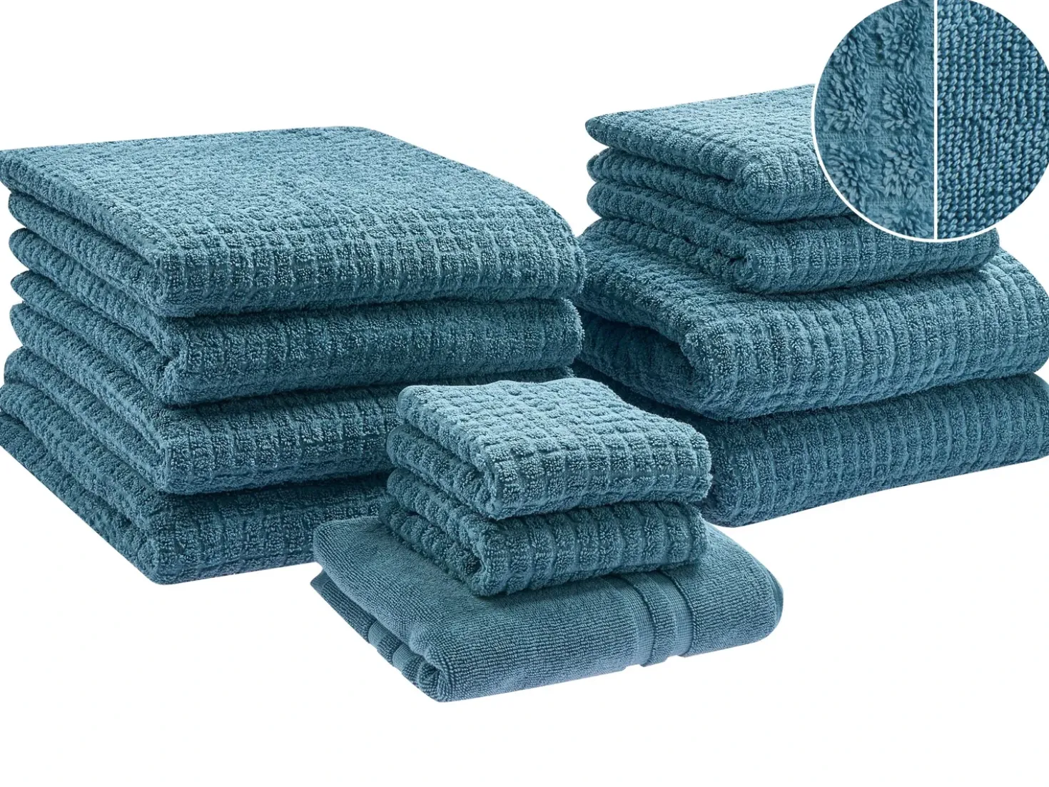 Set di 11 asciugamani ATAI Cotone Blu
