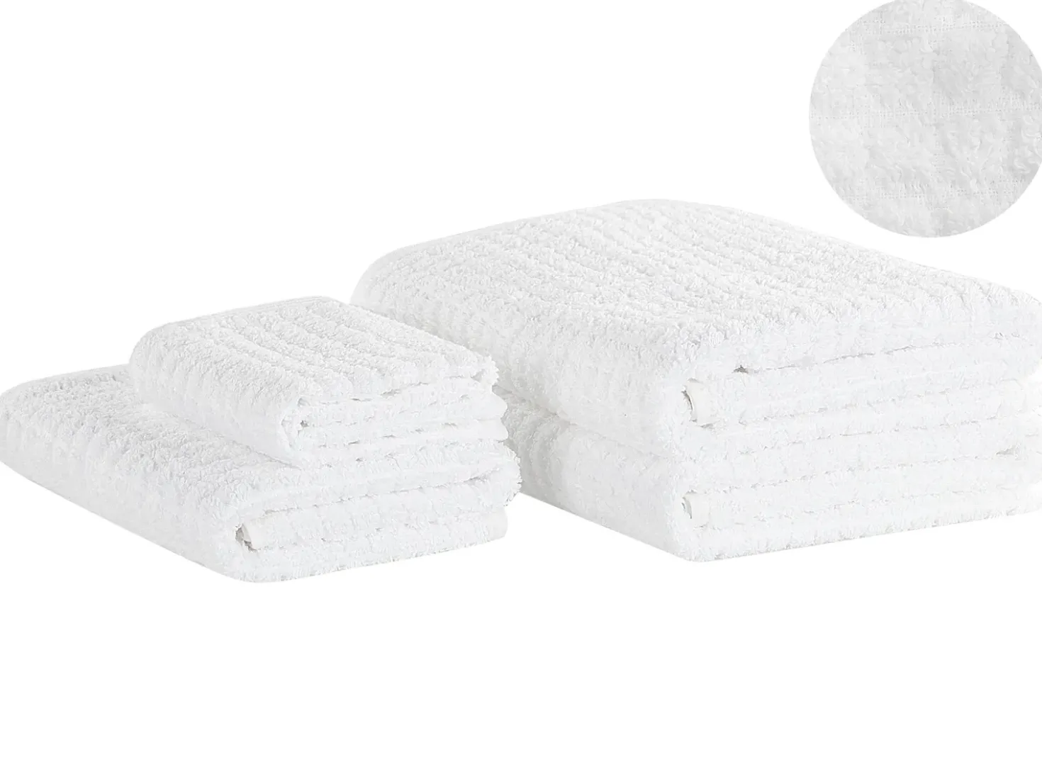 Set di 4 asciugamani ATAI Cotone Bianco