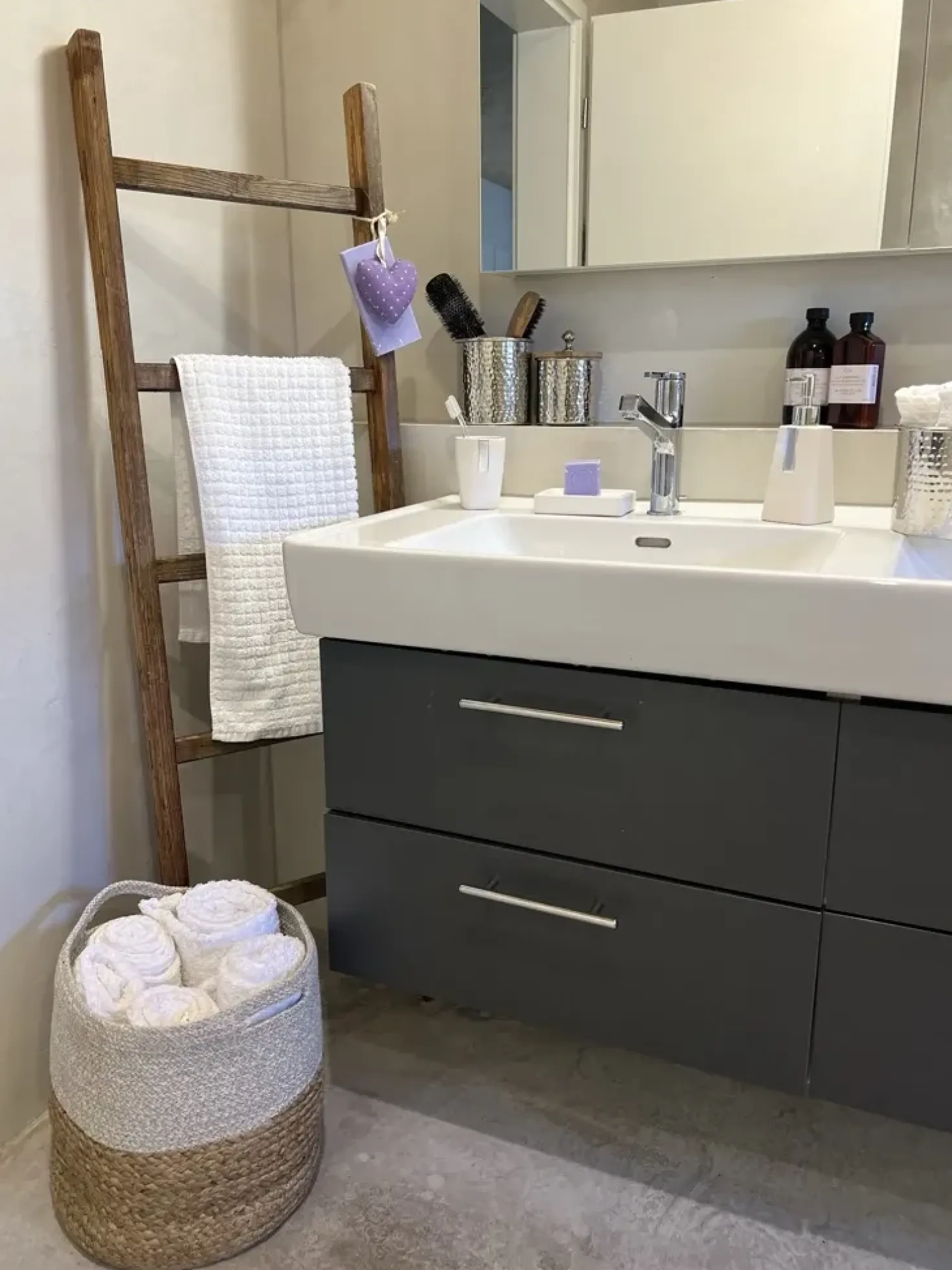 Set di 4 asciugamani ATAI Cotone Bianco