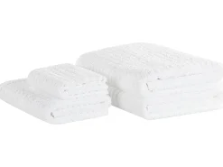 Set di 4 asciugamani ATAI Cotone Bianco