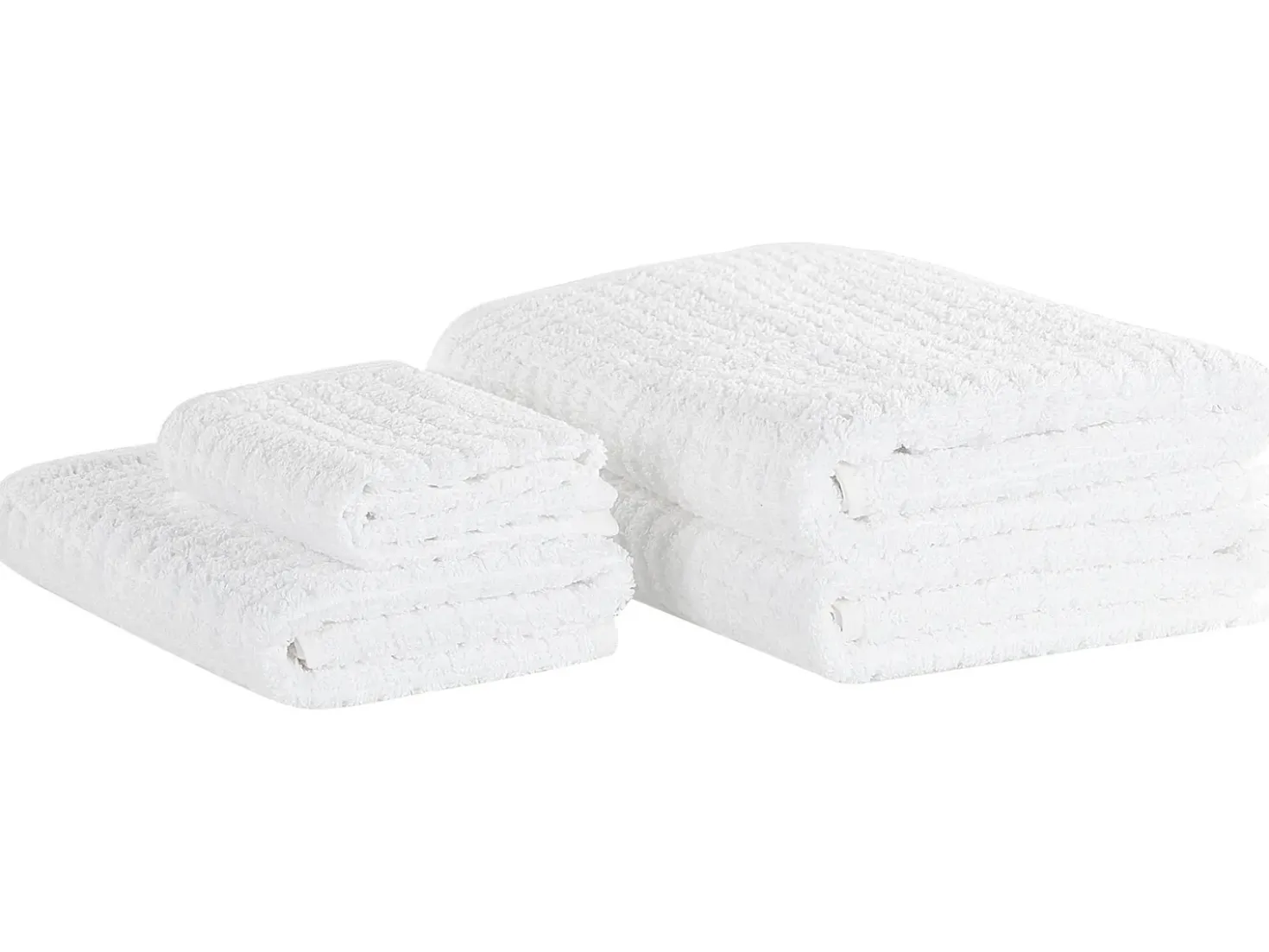 Set di 4 asciugamani ATAI Cotone Bianco