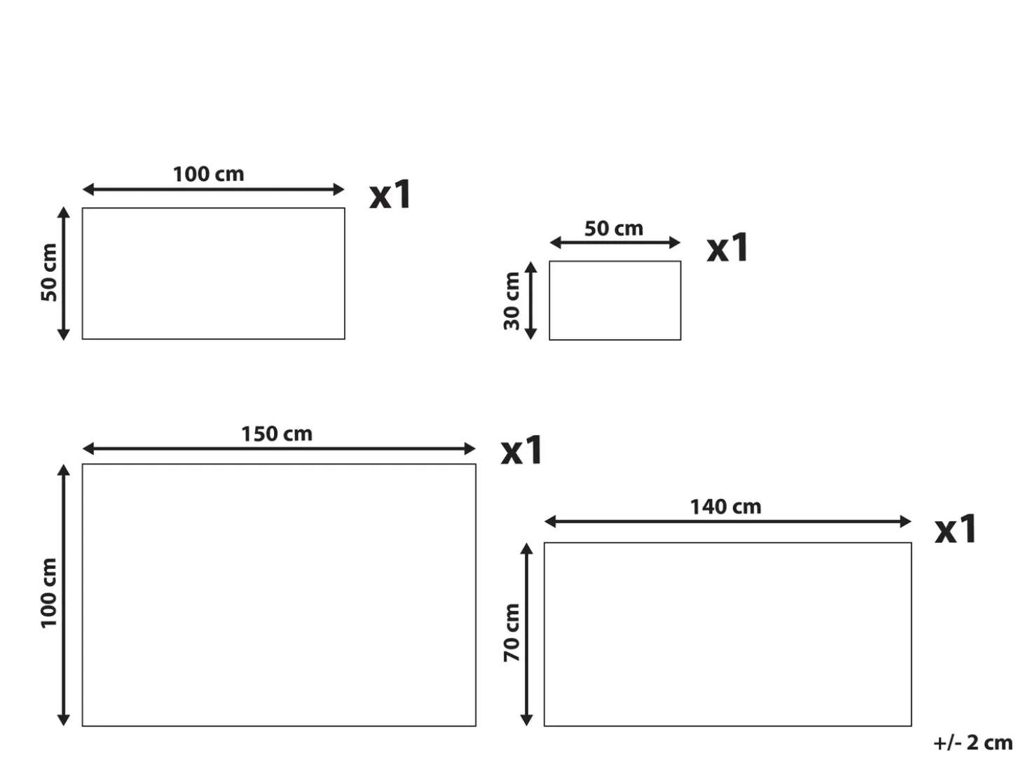 Set di 4 asciugamani ATAI Cotone Bianco