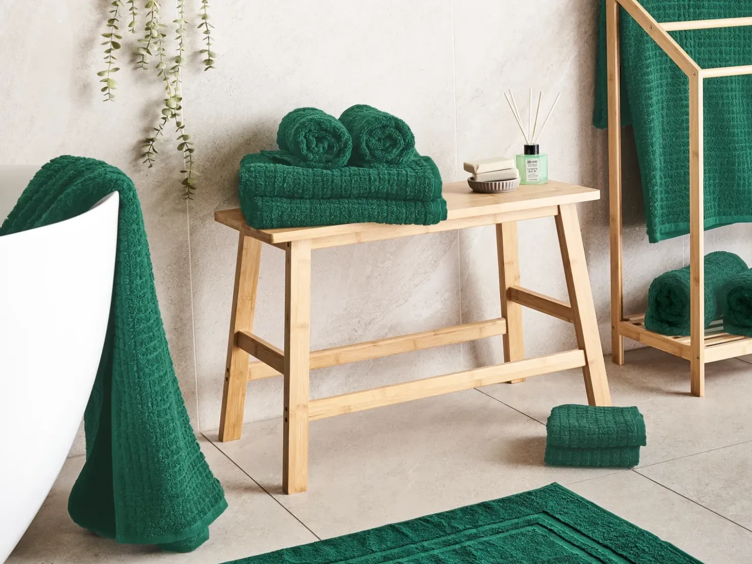 Set di 11 asciugamani ATAI Cotone Verde