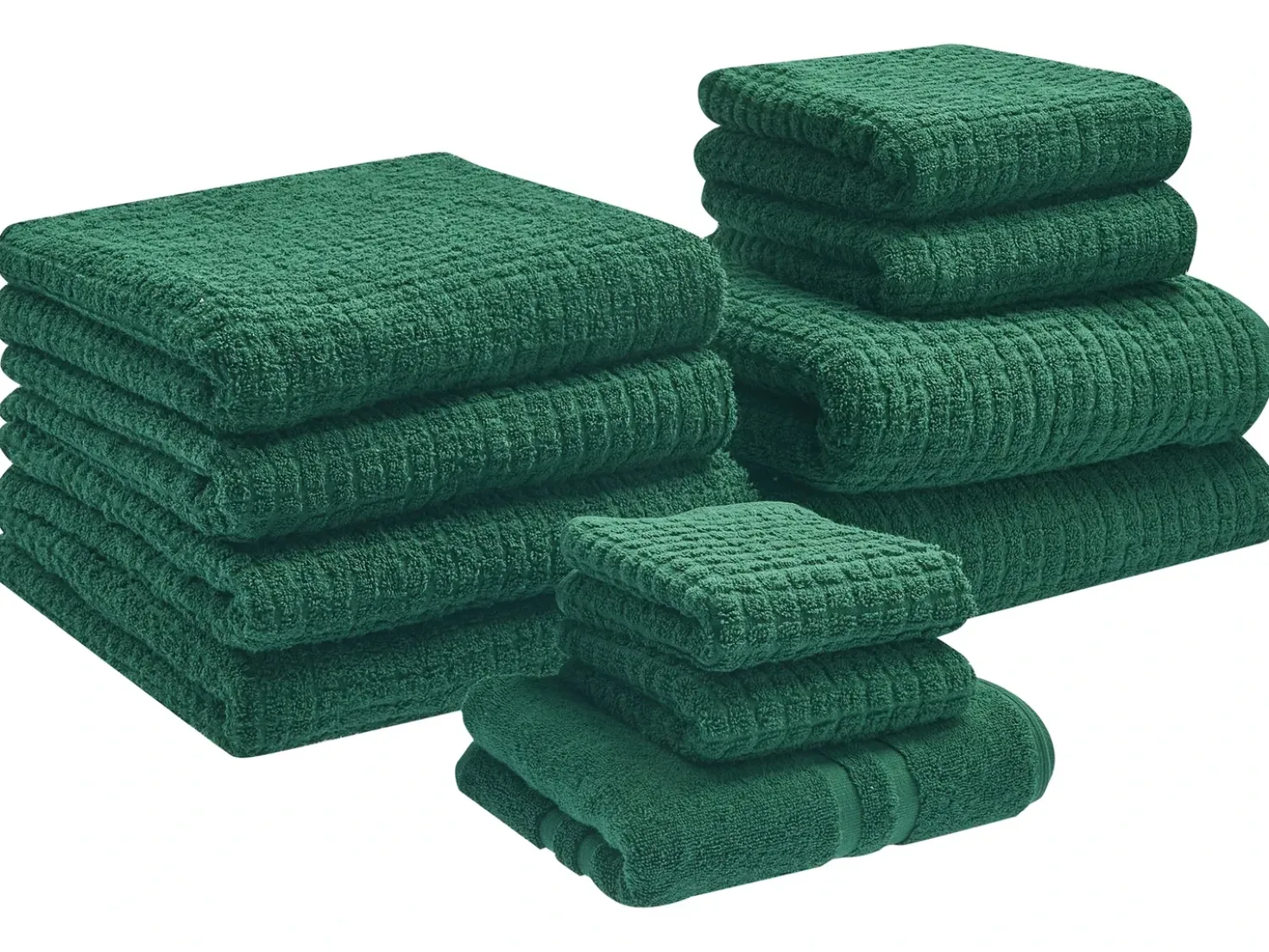 Set di 11 asciugamani ATAI Cotone Verde