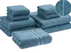 Set di 9 asciugamani ATAI Cotone Blu