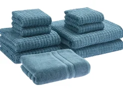 Set di 9 asciugamani ATAI Cotone Blu