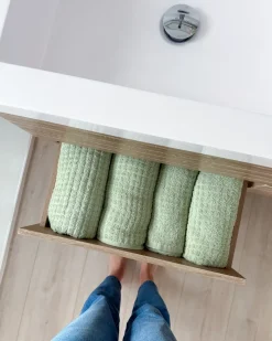 Set di 11 asciugamani ATAI Cotone Verde chiaro