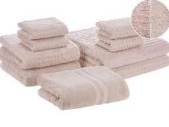 Set di 9 asciugamani ATAI Cotone Rosa