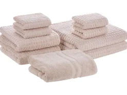 Set di 9 asciugamani ATAI Cotone Rosa