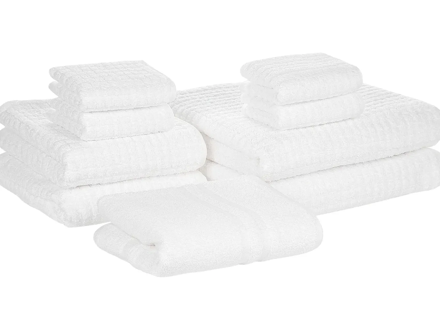 Set di 9 asciugamani ATAI Cotone Bianco