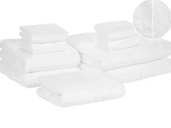 Set di 9 asciugamani ATAI Cotone Bianco
