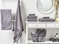 Set di 9 asciugamani ATIU Tessuto a spugna Grigio