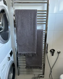 Set di 2 asciugamani ATIU Tessuto a spugna Grigio