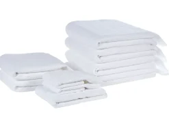 Set di 9 asciugamani ATIU Tessuto a spugna Bianco