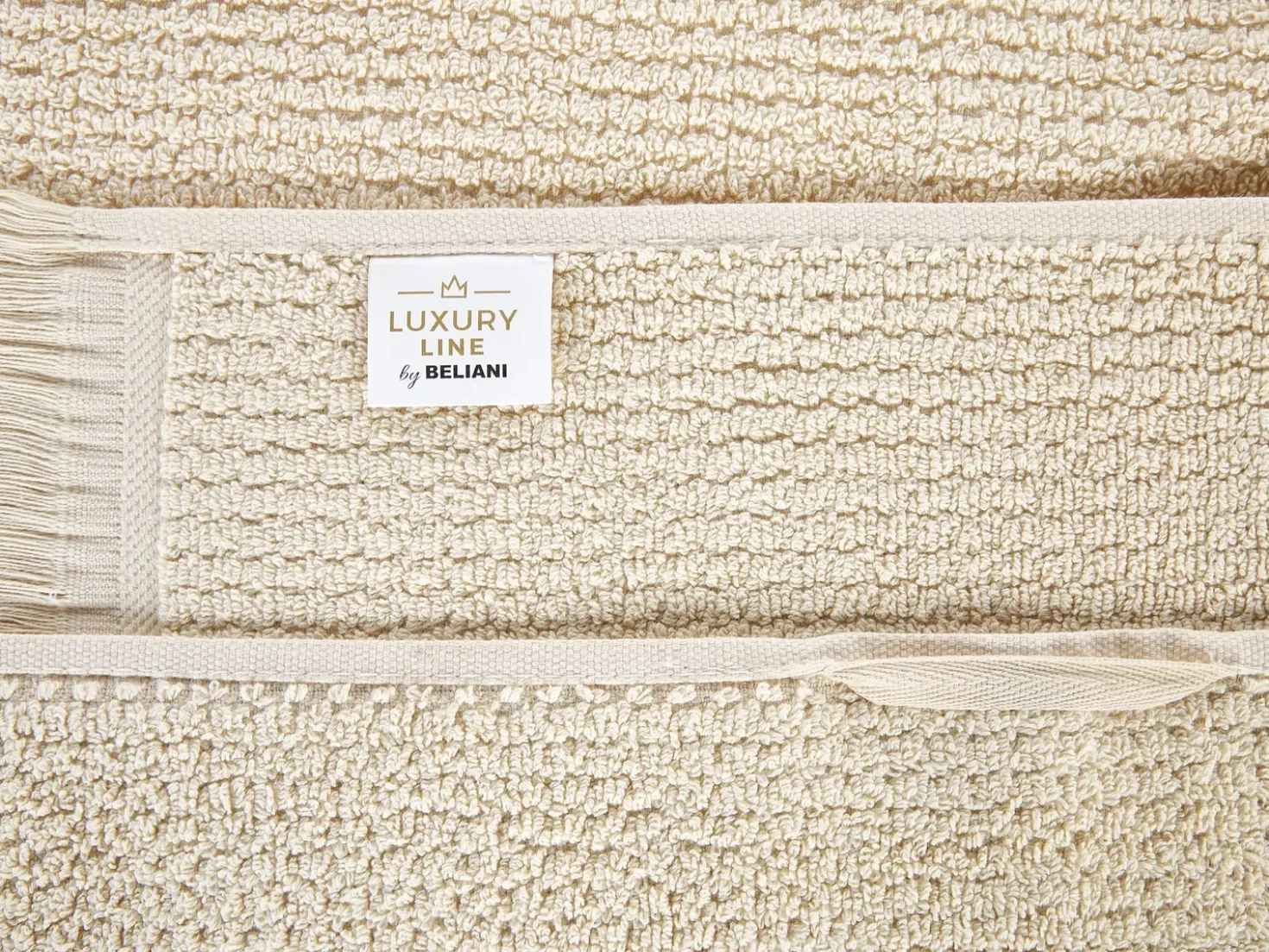 Set di 2 asciugamani ATIU Tessuto a spugna Beige