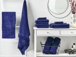 Set di 9 asciugamani ATIU Tessuto a spugna Blu marino
