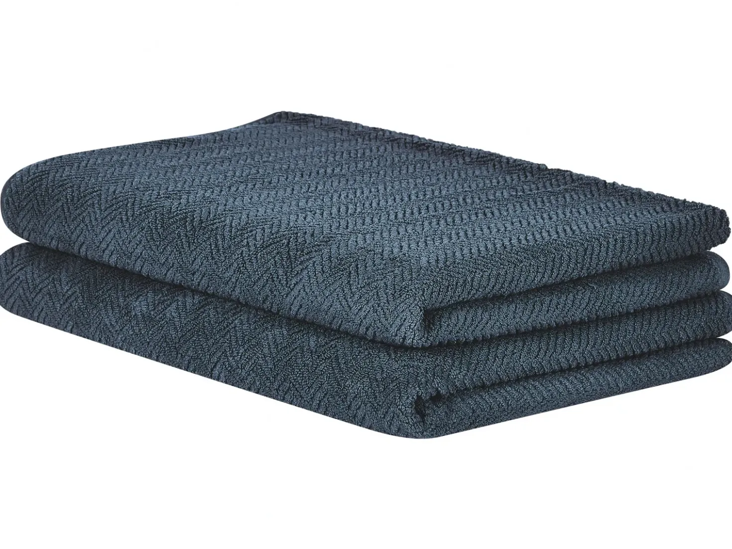 Set di 2 asciugamani MITIARO Tessuto a spugna Blu scuro