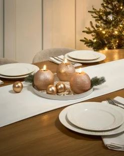 Set di 3 candele LED AMBROSIA 11 cm Oro