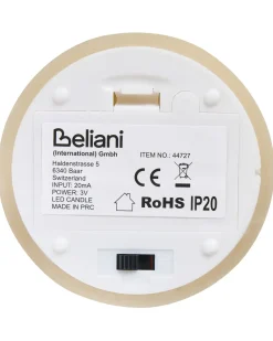 Set di 6 candele LED BRAISE 10/13/15 cm Beige