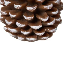 Set di 4 candele LED IVRESSE Pigna 15/12 cm Marrone
