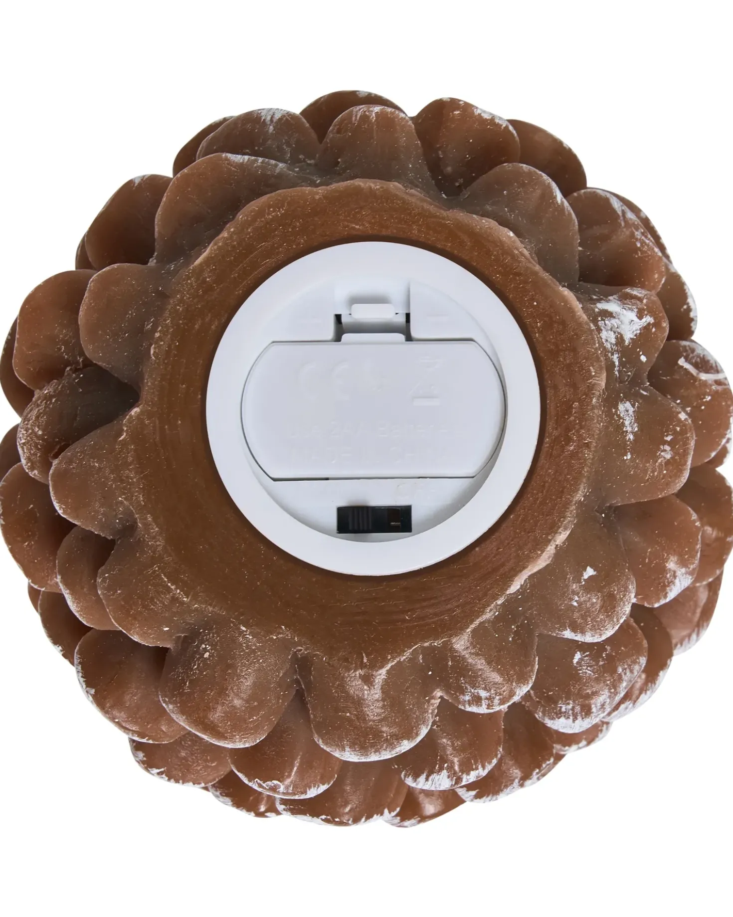 Set di 4 candele LED IVRESSE Pigna 15/12 cm Marrone