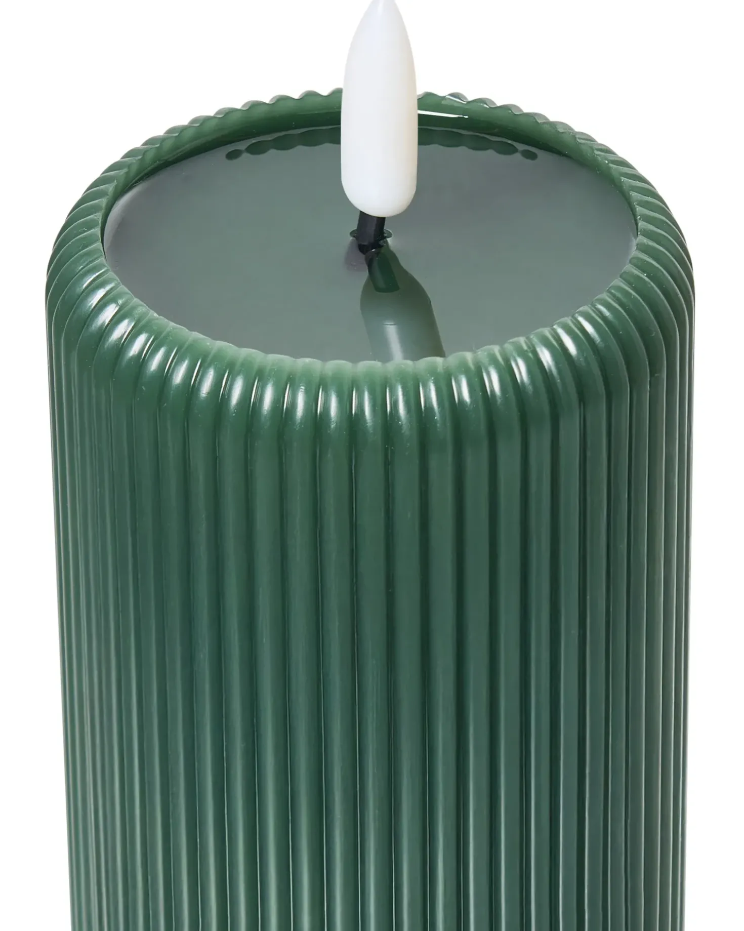 Set di 6 candele LED NOISETTE 10/16 cm Verde