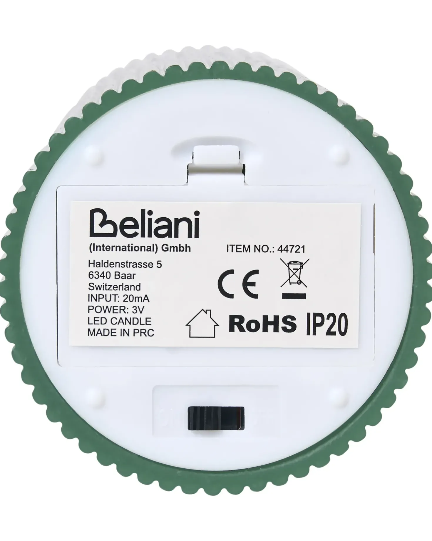 Set di 6 candele LED NOISETTE 10/16 cm Verde