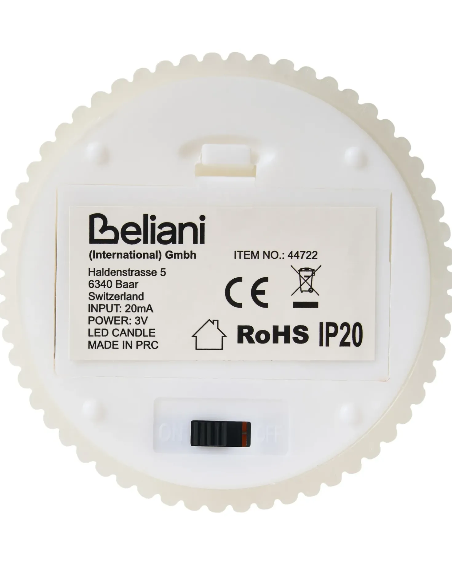 Set di 6 candele LED NOISETTE 10/16 cm Bianco sporco