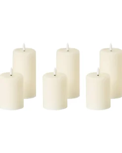 Set di 6 candele LED NOISETTE 10/16 cm Bianco sporco