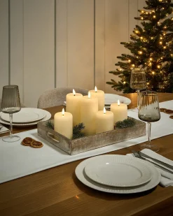 Set di 6 candele LED NOISETTE 10/16 cm Bianco sporco