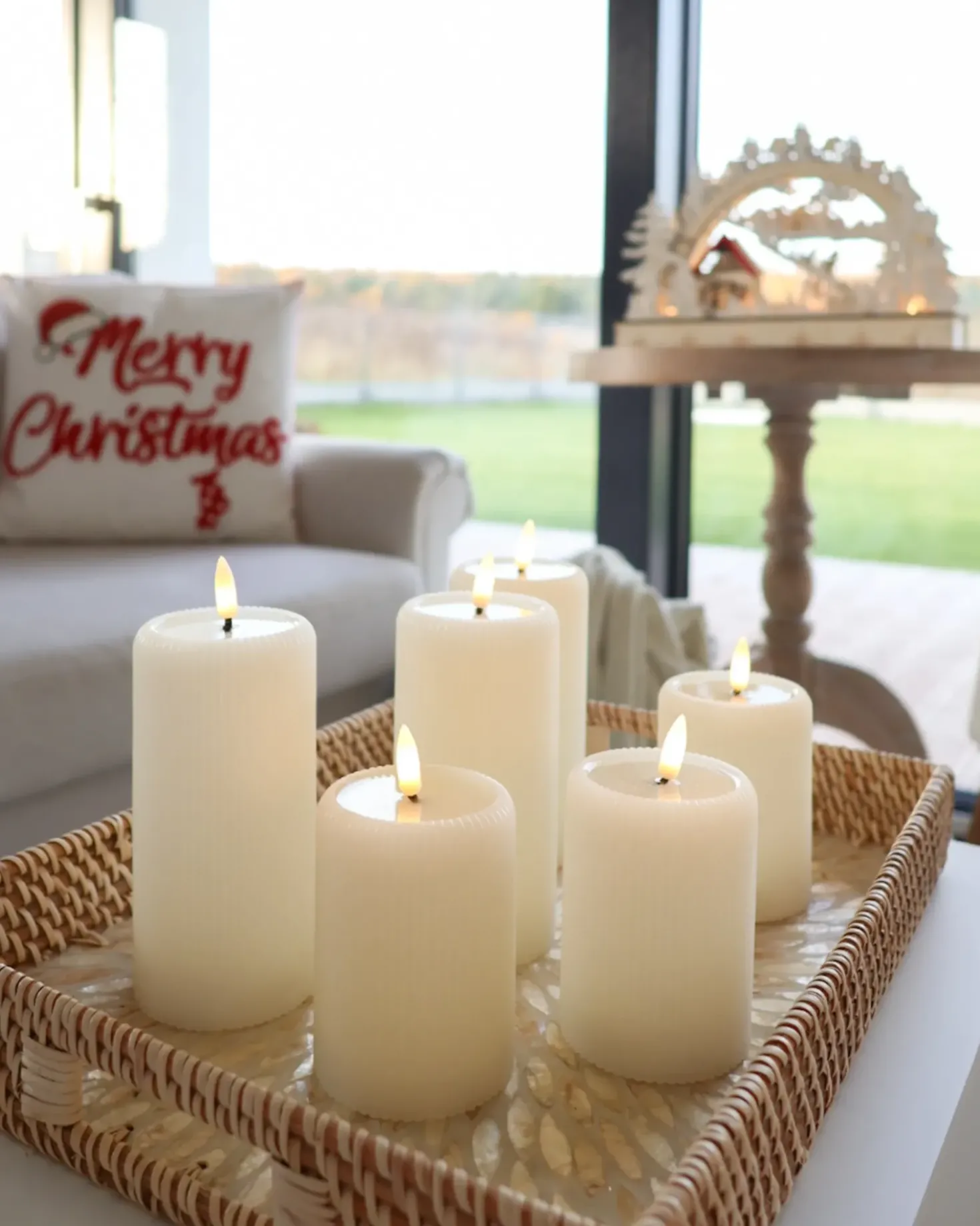 Set di 6 candele LED NOISETTE 10/16 cm Bianco sporco
