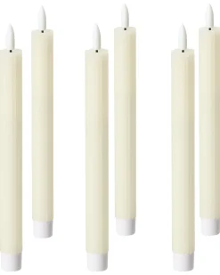 Set di 6 candele LED SAPHIR 24 cm Bianco sporco
