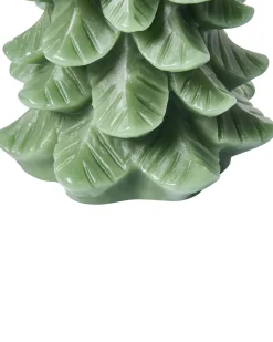 Set di 3 candele LED VELOURA Albero di Natale 16 cm Verde