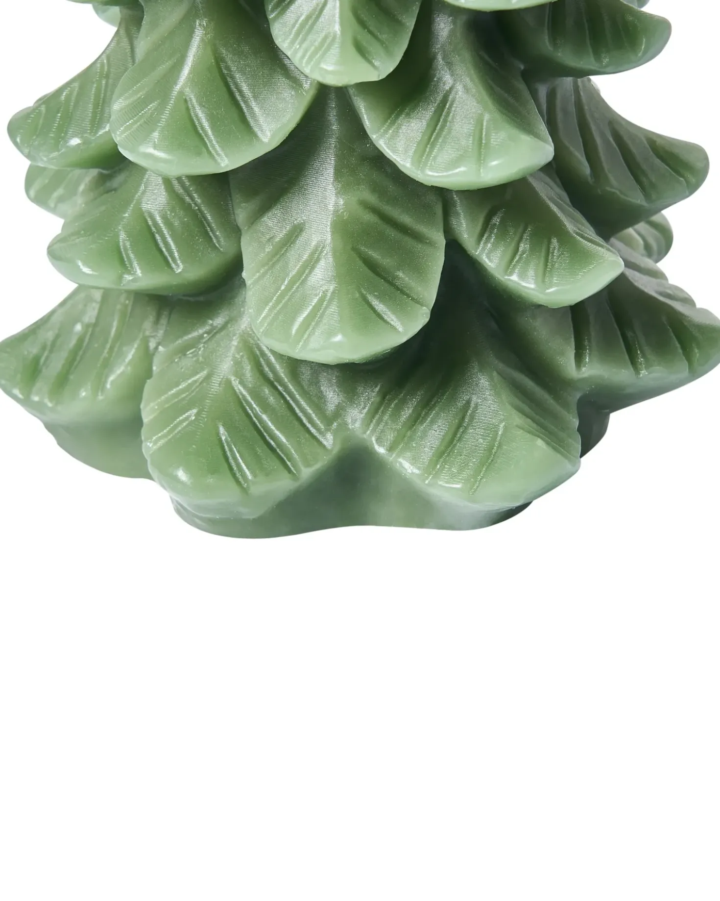 Set di 3 candele LED VELOURA Albero di Natale 16 cm Verde