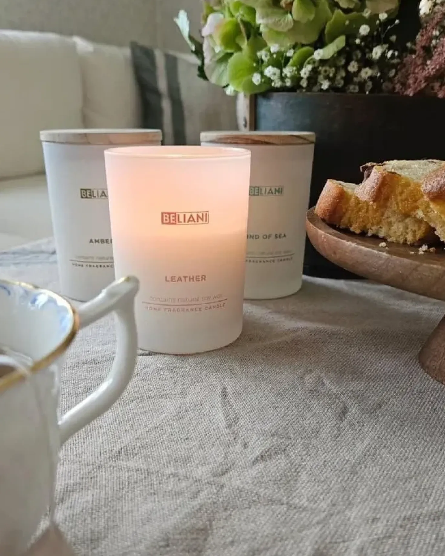 Set di 3 Candele Profumate SIMPLICITY Cera di Soia Note orientali Note fresche