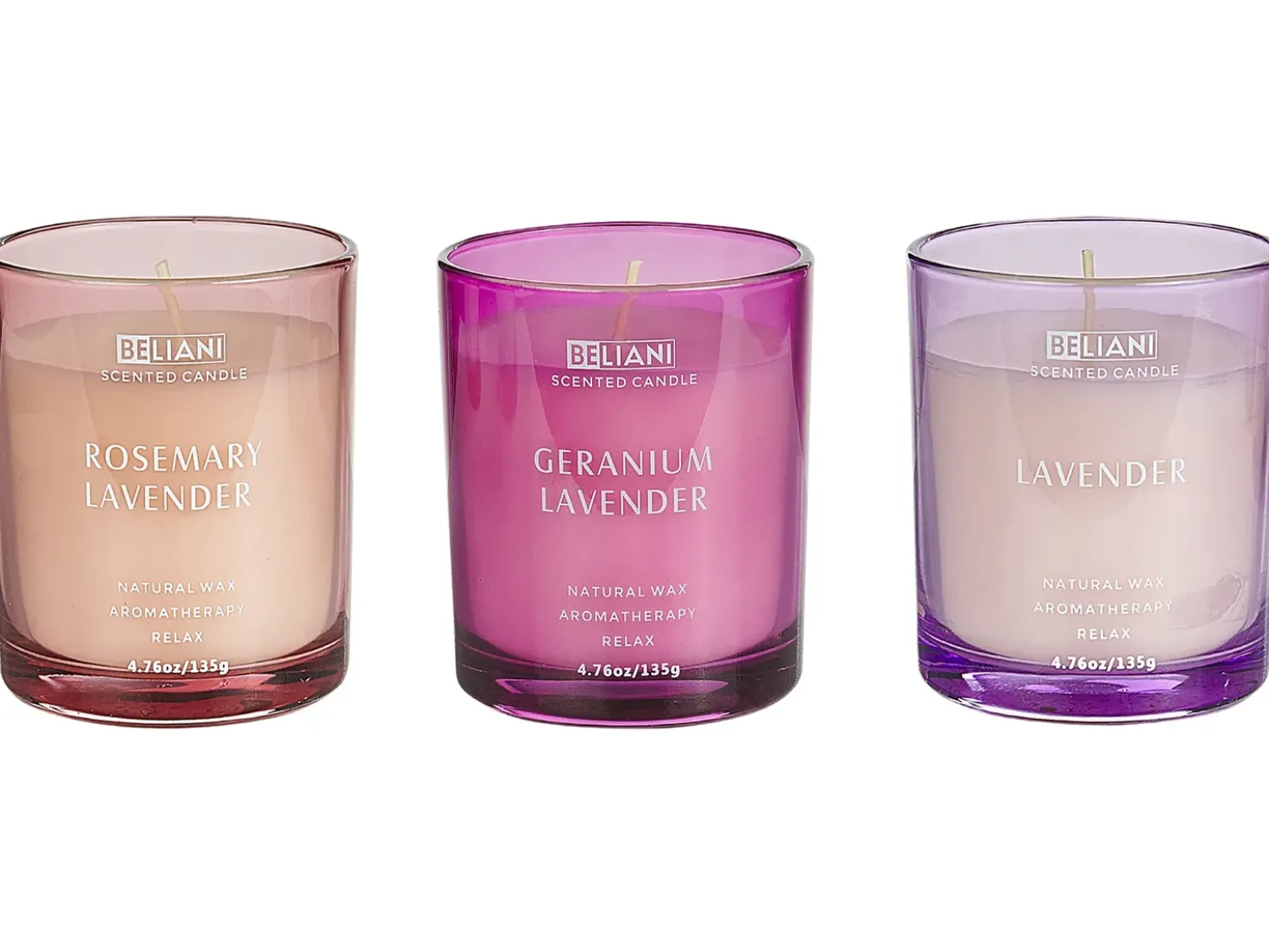 Set di 3 Candele Profumate SHEER JOY Cera di Soia Note floreali