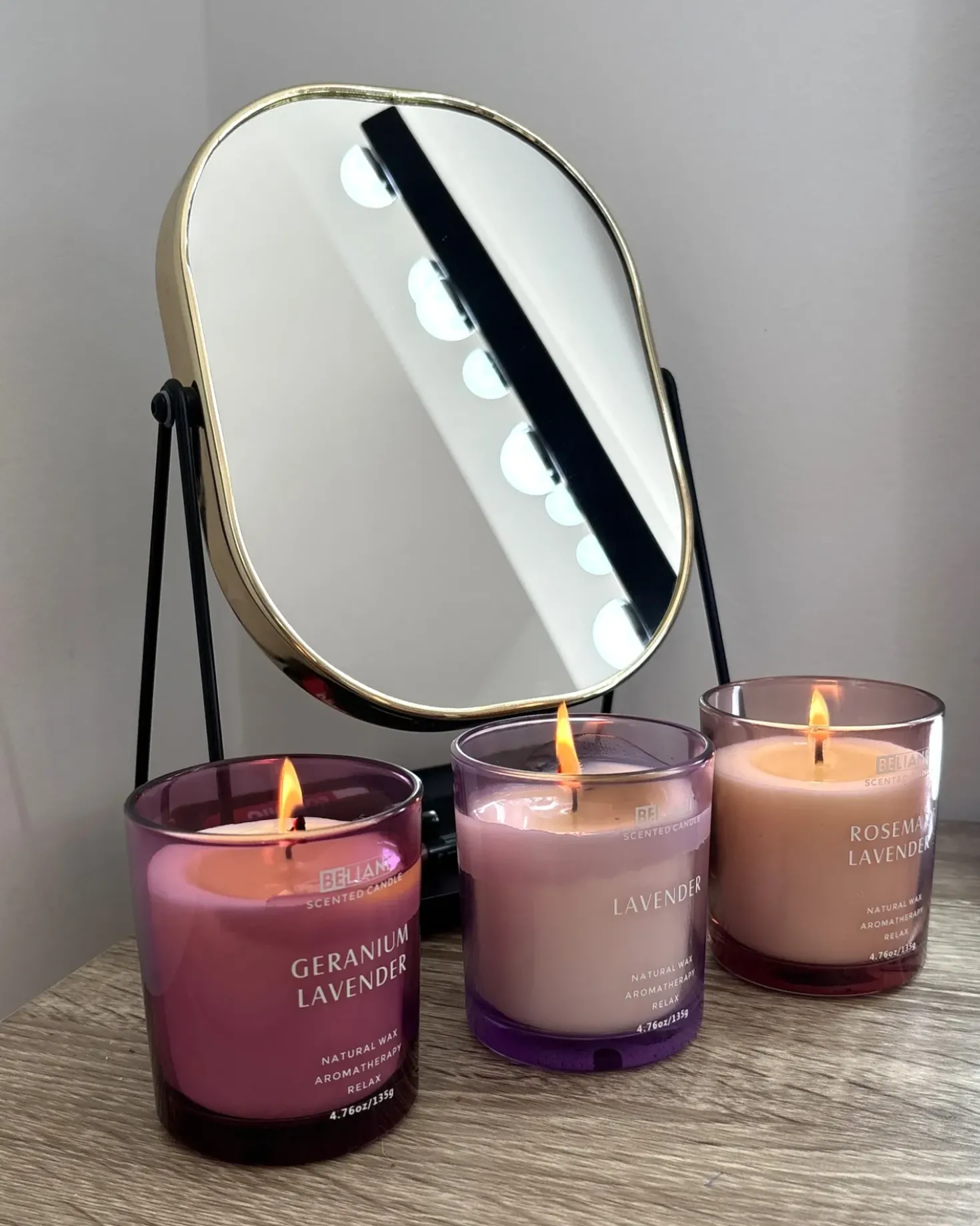 Set di 3 Candele Profumate SHEER JOY Cera di Soia Note floreali