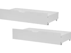 Set di 2 cassetti contenitori per letto Legno di pino RUMILLY Bianco