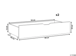 Set di 2 cassetti contenitori per letto EPANEY Marrone