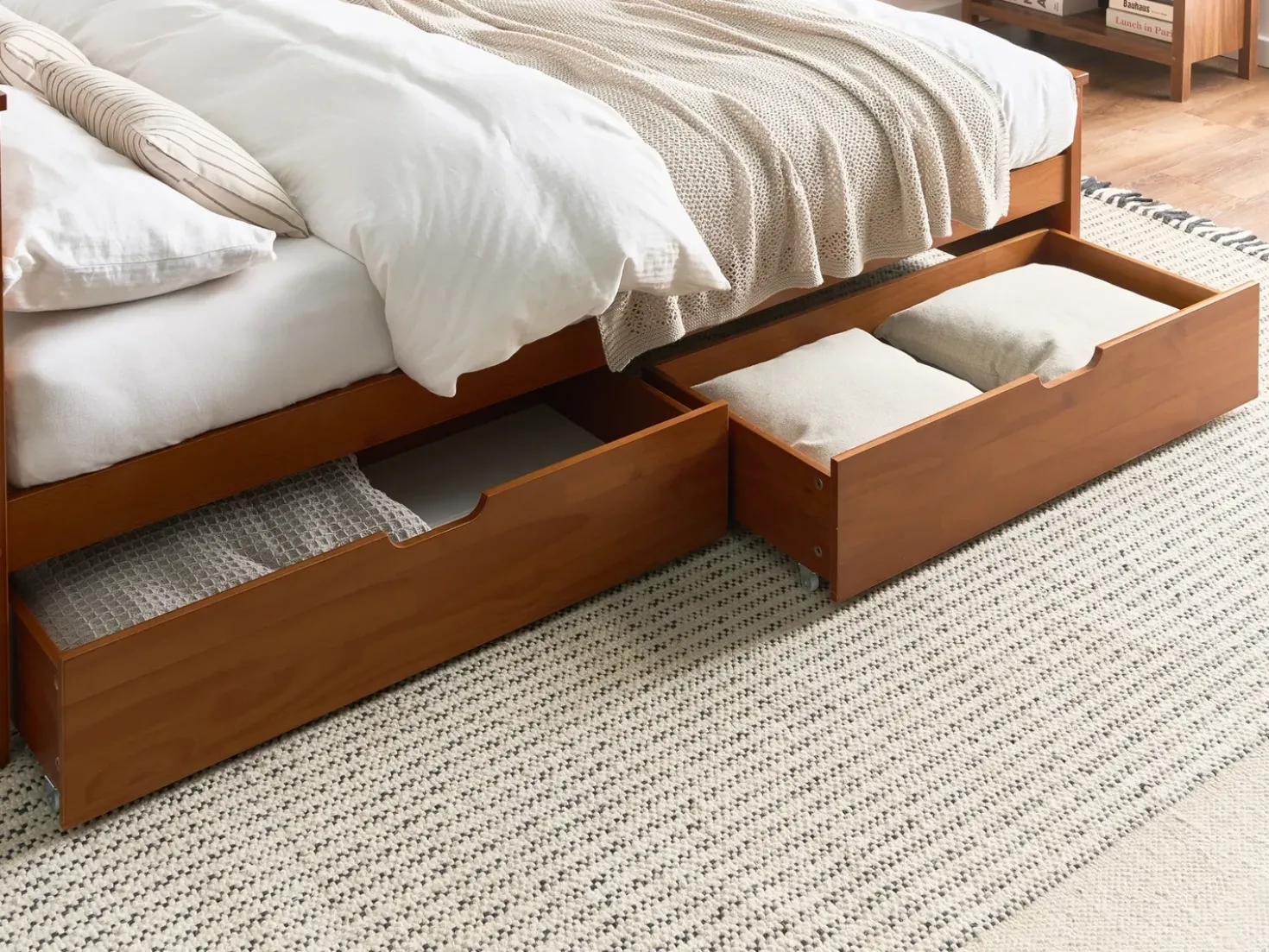Set di 2 cassetti contenitori per letto EPANEY Marrone