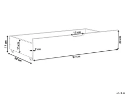 Set di 2 cassetti contenitori per letto Legno di pino RUMILLY Grigio
