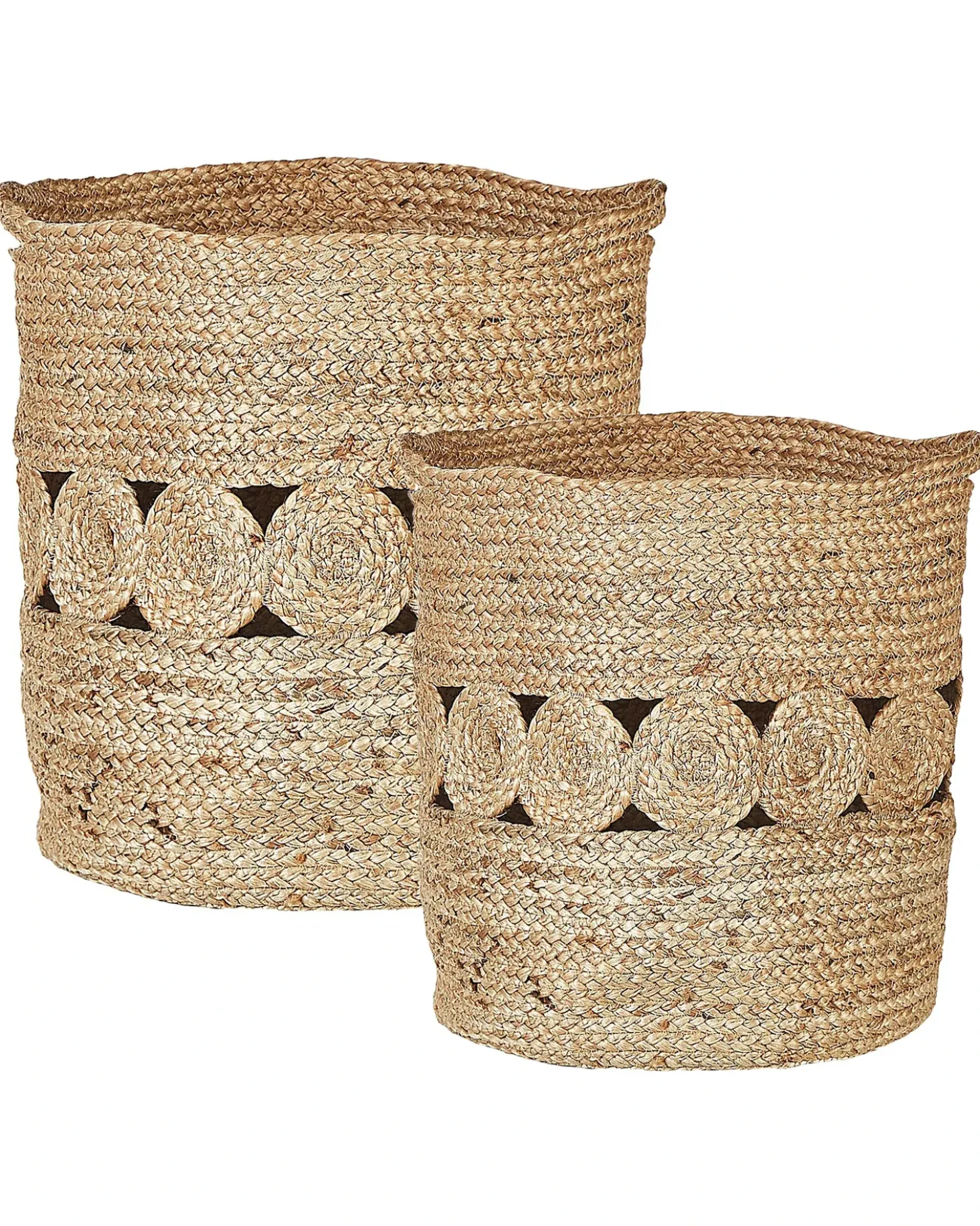 Set di 2 cestini ALANG Iuta Naturale