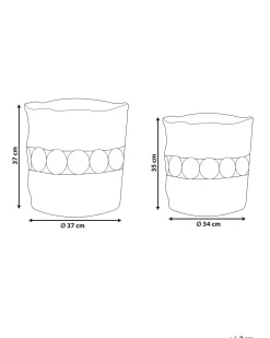 Set di 2 cestini ALANG Iuta Naturale