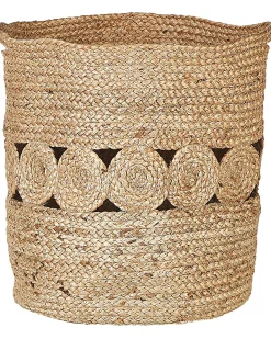 Set di 2 cestini ALANG Iuta Naturale