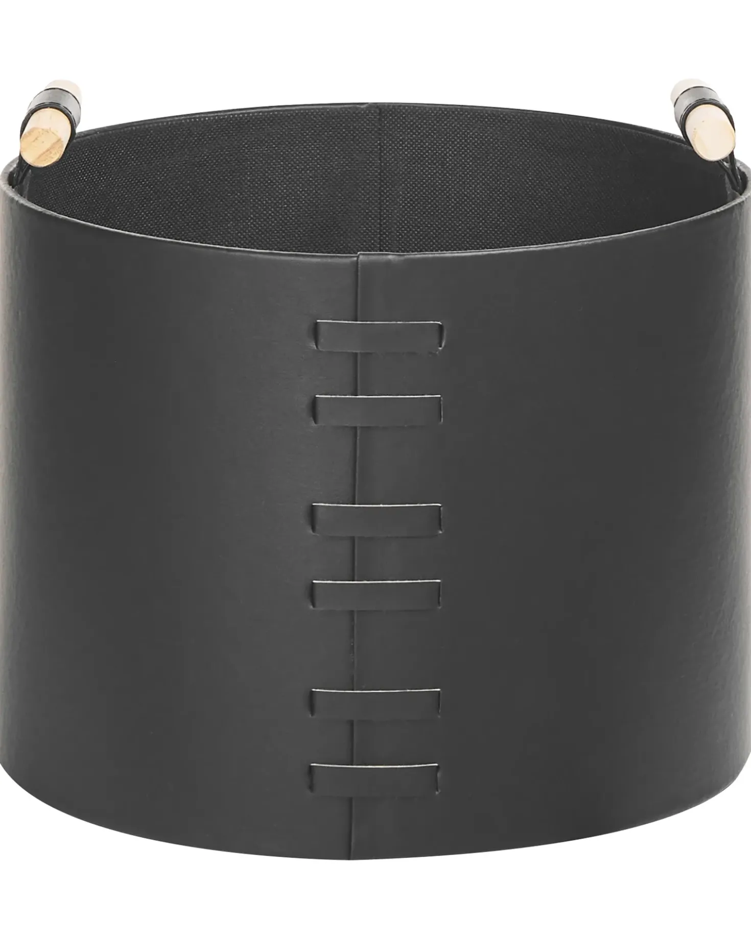 Set di 3 cestini ARAM Pelle sintetica Nero