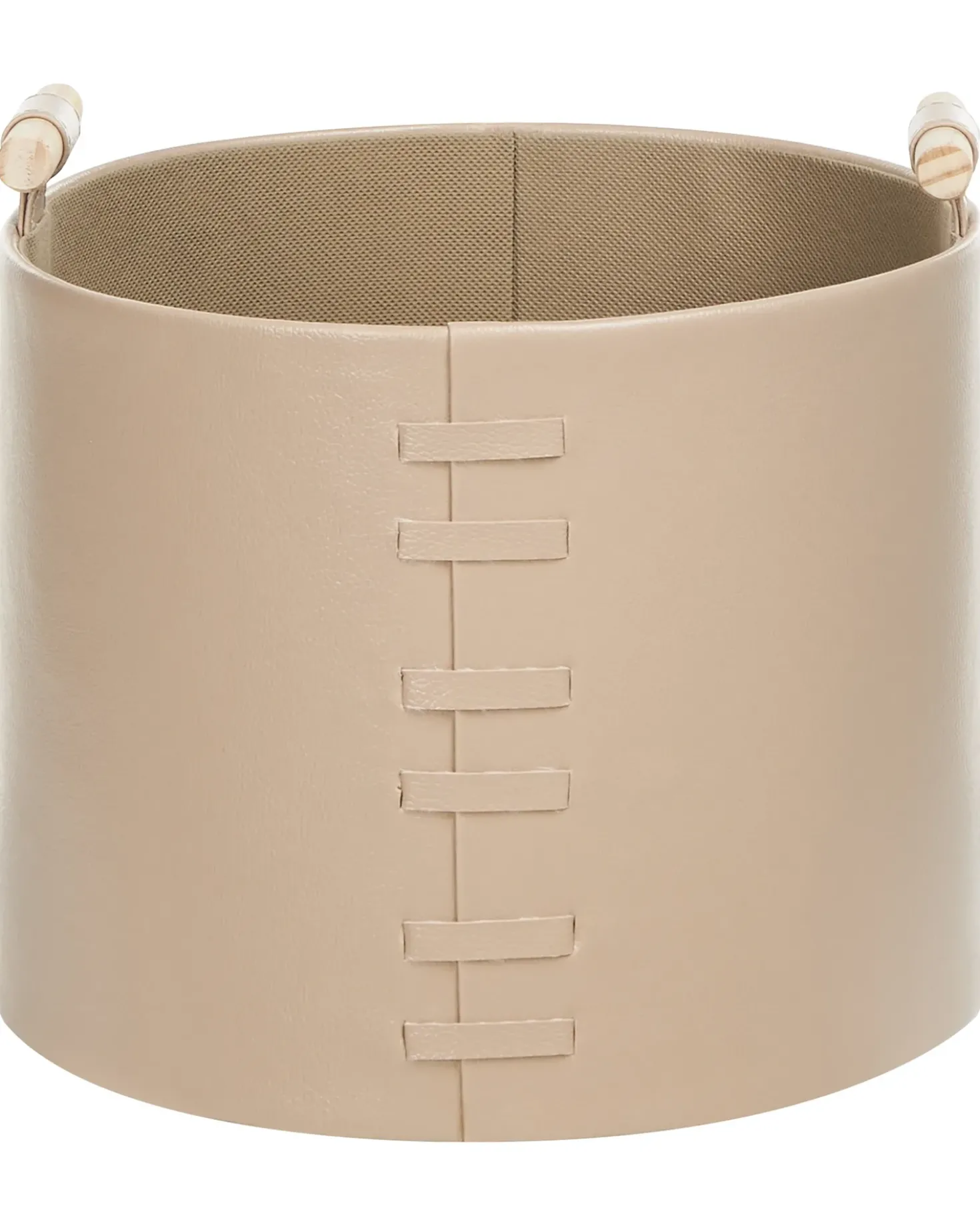 Set di 3 cestini ARAM Pelle sintetica Beige